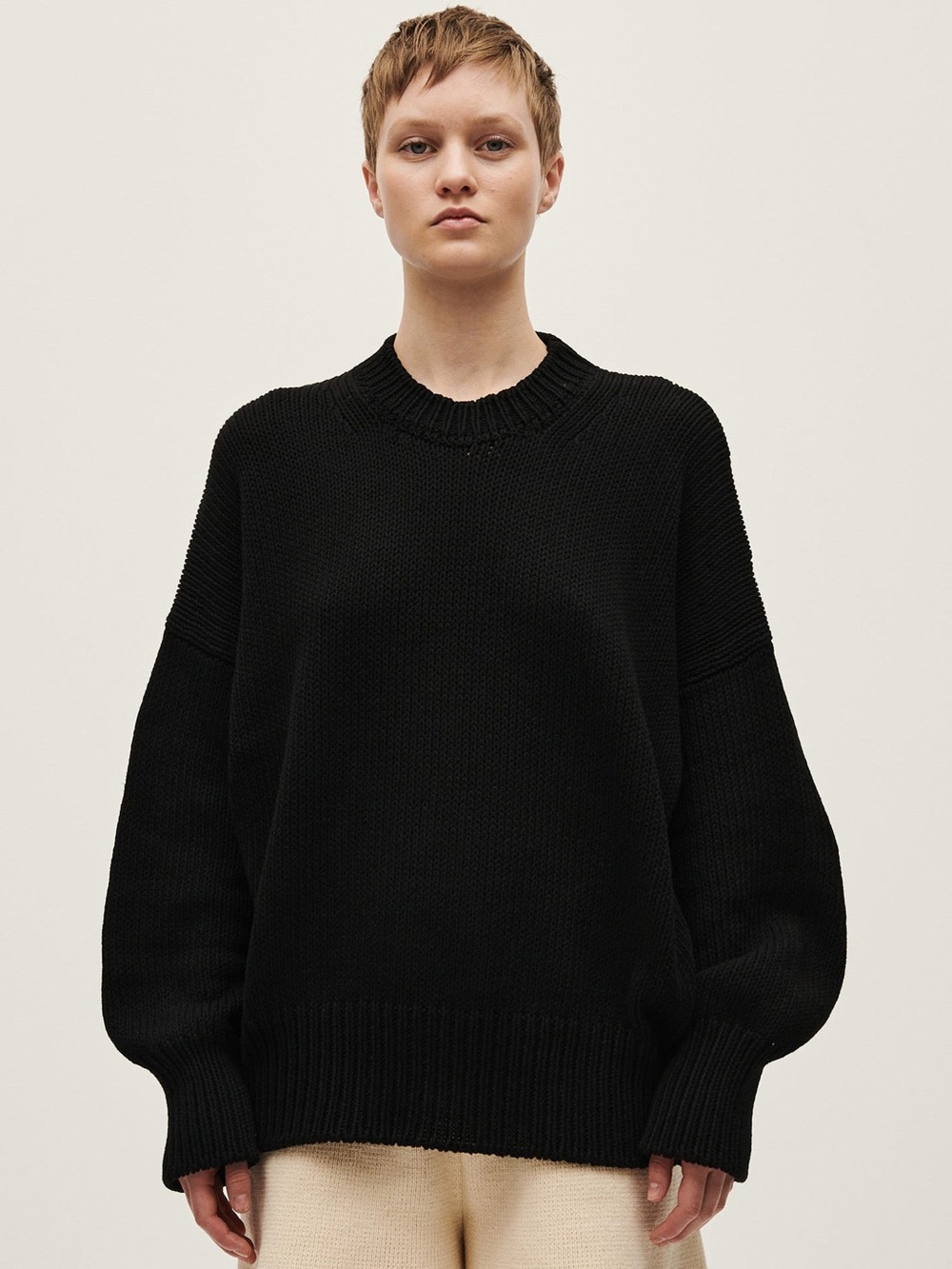 Babaa Cotton Jumper No 16 in Black